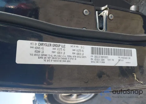 2011 Dodge Charger R/T z USA, uszkodzony, nr VIN 2B3CL5CT0BH538351